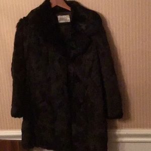 Dark brown Rabbit fur coat vintage